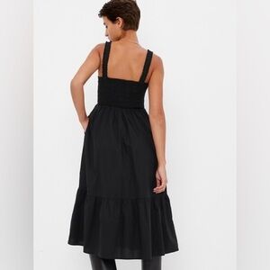 Gap Black Smocked Tiered Midi Dress
